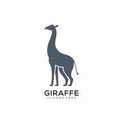 Logo illustration giraffe sillhouette Vector design