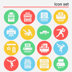 16 pack of hopeless  filled web icons set