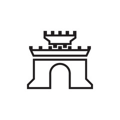 Castle icon design template vector isolated illustration
