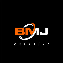 BMJ Letter Initial Logo Design Template Vector Illustration	
