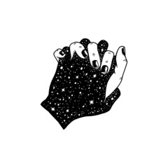 Illustration of Holding Celestial Hands