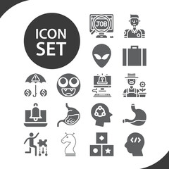 Simple set of problem related filled icons.
