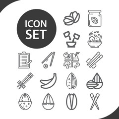 Simple set of foods related lineal icons.