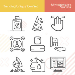 Simple set of free related lineal icons.