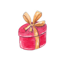 Watercolor Present, Gift box