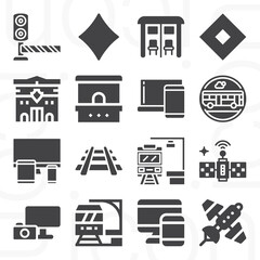 16 pack of platforms  filled web icons set