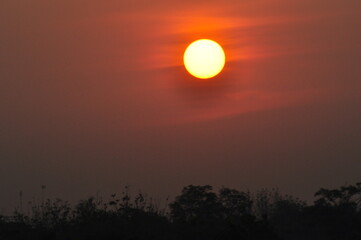 sunset in the mountains