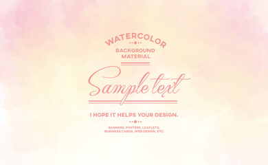 背景 素材 水彩テクスチャ 春のパステルカラー系 拡大縮小自由自在のベクター