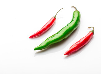 red chili  or pepper isolated on white background
