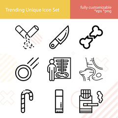 Simple set of joint related lineal icons.