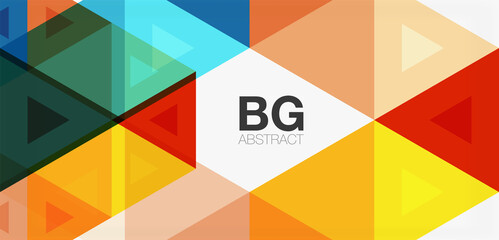 Mosaic triangle pattern abstract background for cover, banner, flyer and poster and other template