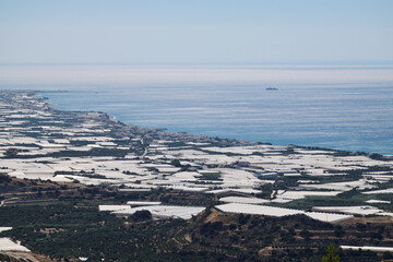 Agriculture fields in east side of Crete island