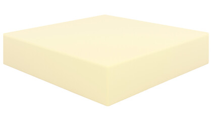 Orthopedic foam. The material for an orthopedic mattress. Polyurethane foam. 3D rendering.