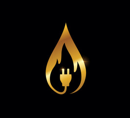 Golden Resources Water Fire and Electricity Sign