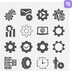 Simple set of expected related filled icons.