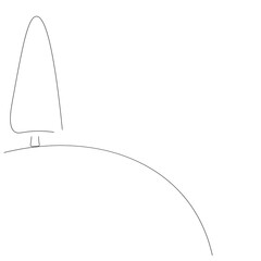 Christmas tree forest background drawing, vector illustration