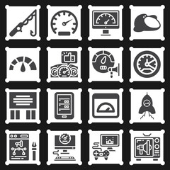 16 pack of stewart  filled web icons set