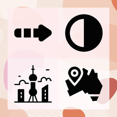 Simple set of orient related filled icons