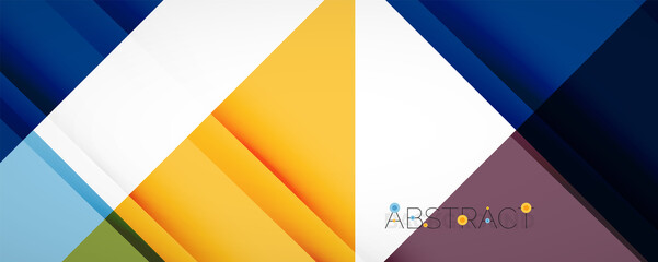 Geometric abstract background. Techno color triangle shapes. Vector illustration for covers, banners, flyers and posters and other designs