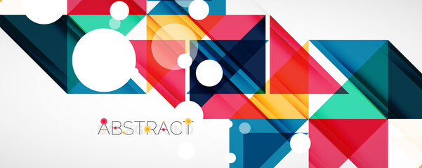 Set of vector triangle geometric backgrounds. Vector illustration for covers, banners, flyers and posters and other designs