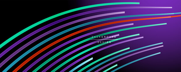 Abstract colorful lines vector background. Internet, big data and technology connections concept, abstract template
