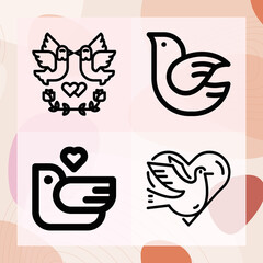 Simple set of slipped related lineal icons