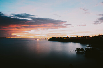 Sunset over Darwin sea