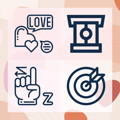 Obraz premium Simple set of words related lineal icons