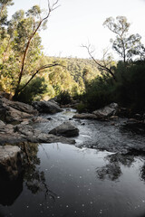 Waterfall and river