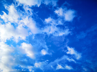 Fototapeta premium White clouds against blue sky