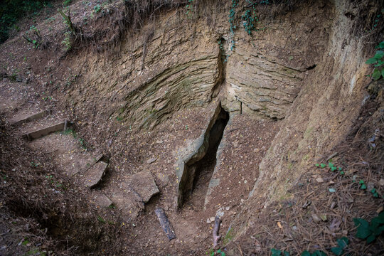 Entrance to the tunels of Pyramid of the Sun, known for its healing effects, Bosnian pyramids near the Visoko city, Bosnia and Herzegovina.
Visoko, Bosnia and Herzegovina 24.10.2020