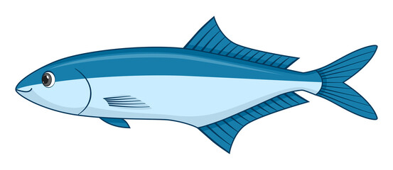 Obraz premium Leerfish fish on a white background