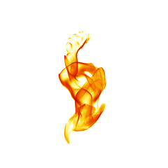 flames isolated on white