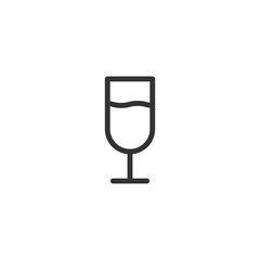 Champagne glass icon. Drink symbol modern, simple, vector, icon for website design, mobile app, ui. Vector Illustration