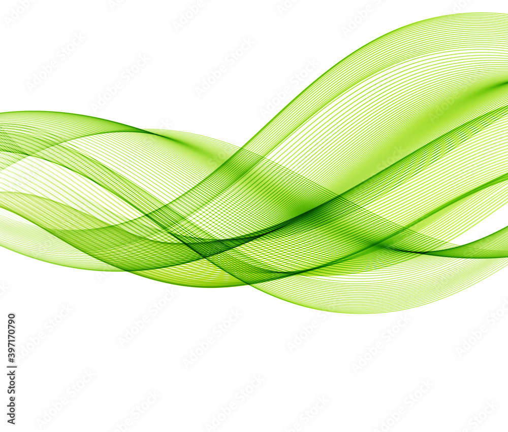 Wall mural abstract color wave design element