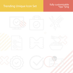 Simple set of sure related lineal icons.