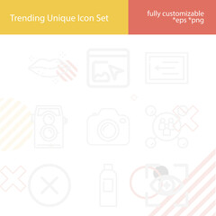 Simple set of snap related lineal icons.