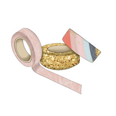 Washi Tape Background Hand Drawn Illustration