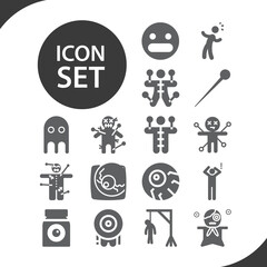 Simple set of startled related filled icons.