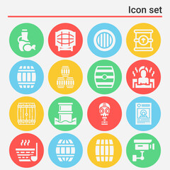16 pack of crude  filled web icons set
