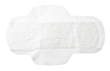 Unpacked female protective pad isolated on white background