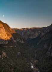 Sunset on fall season at Yosemite National Park!