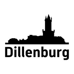 Obraz premium Die Silhouette der Dillenburg