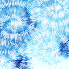 Tye Dye blue white gradient white  background.