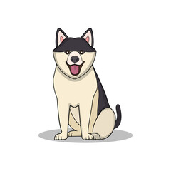 Animal Dog Icon Vector Flat Background