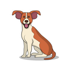 Animal Dog Icon Vector Flat Background