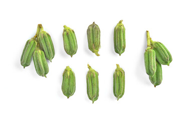 Black Sesame Seeds isolated on white background.