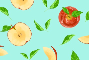 いろんな形のりんごのイラスト