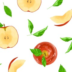 いろんな形のりんごのイラスト