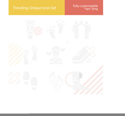 Simple set of regiment related filled icons.